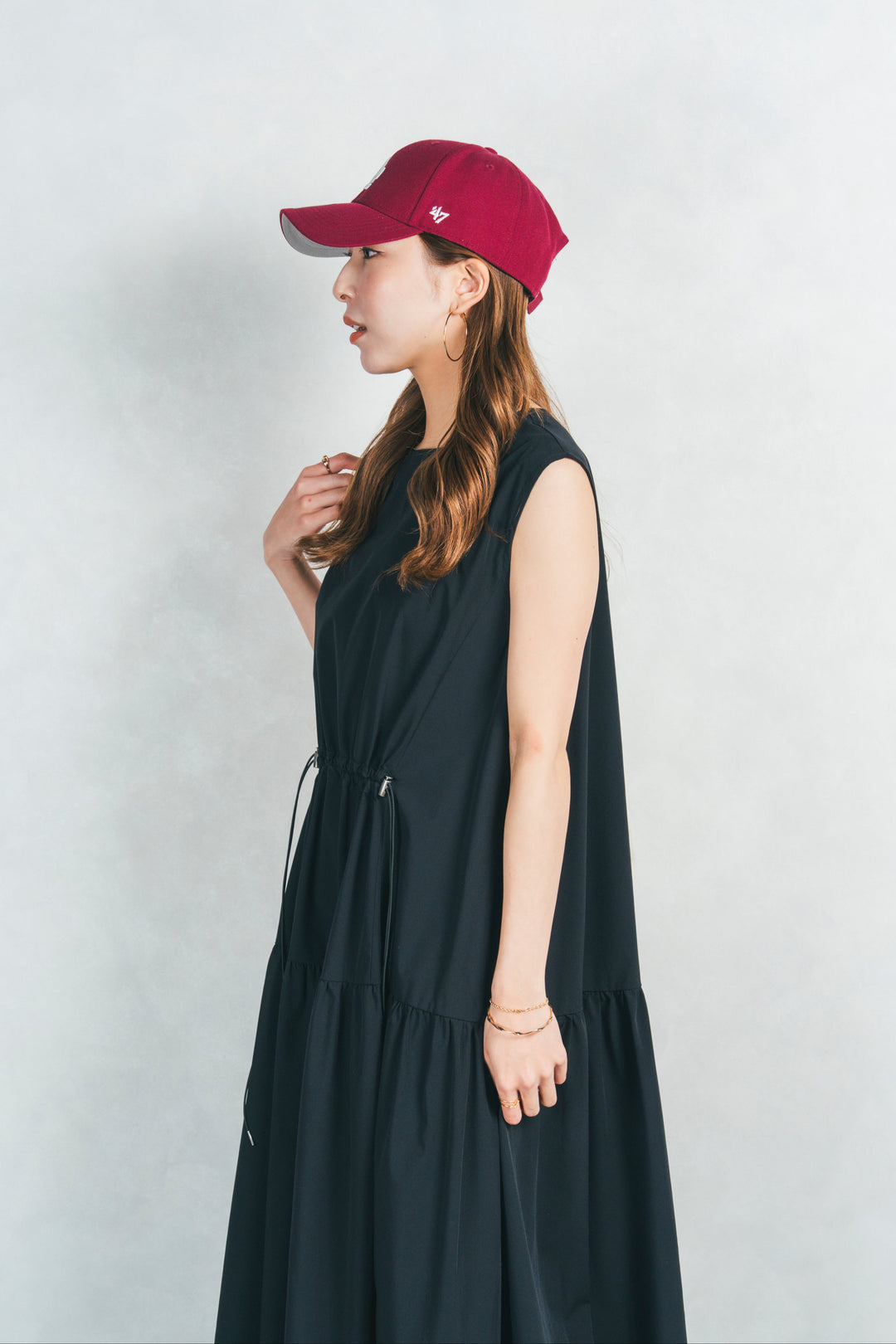 サンディービーチボリュームワンピ (BLACK)
