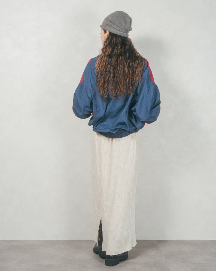 バイカラーオーバーサイズブルゾン (NAVY x BORDEAUX)