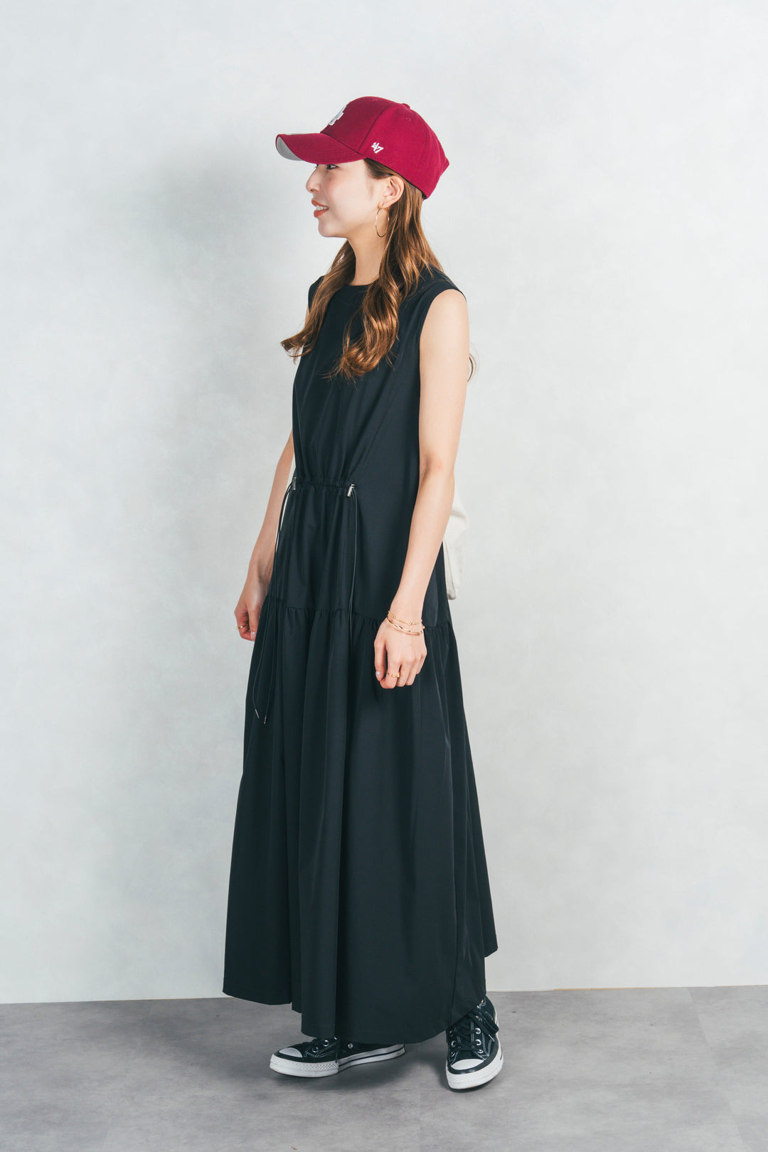 サンディービーチボリュームワンピ (BLACK)