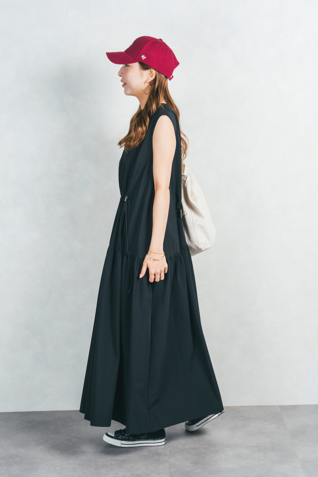 サンディービーチボリュームワンピ (BLACK)