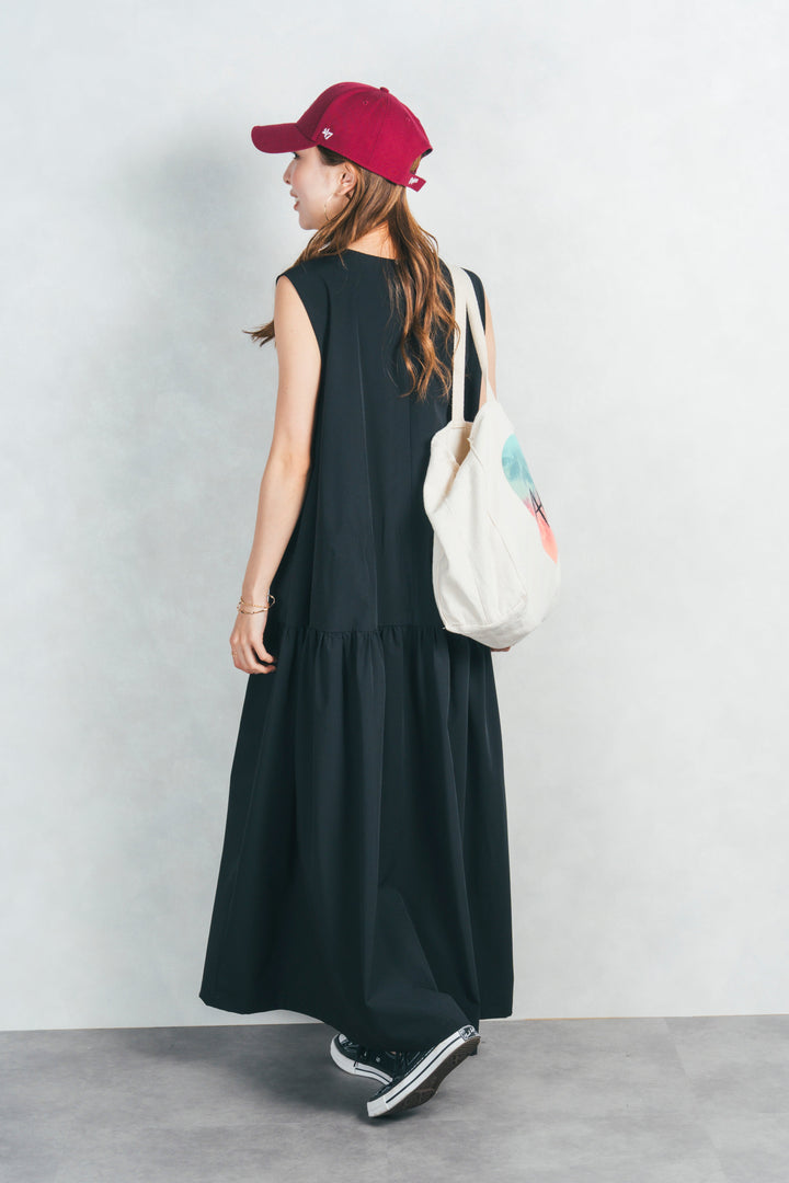 サンディービーチボリュームワンピ (BLACK)