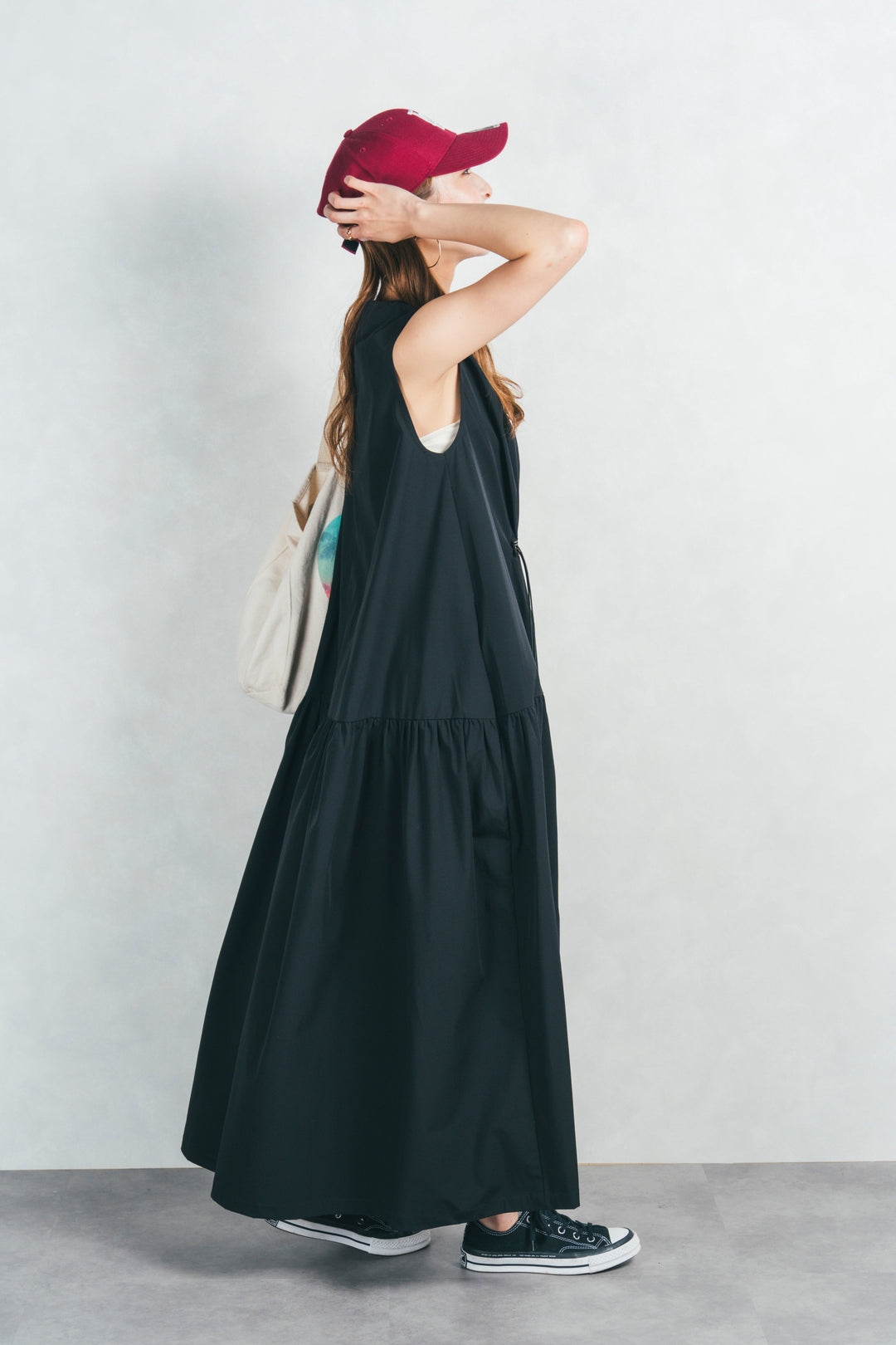 サンディービーチボリュームワンピ (BLACK)