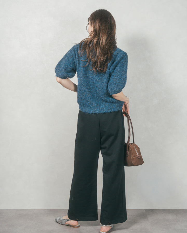 フェザータッチハーフスリーブニット (NAVY)