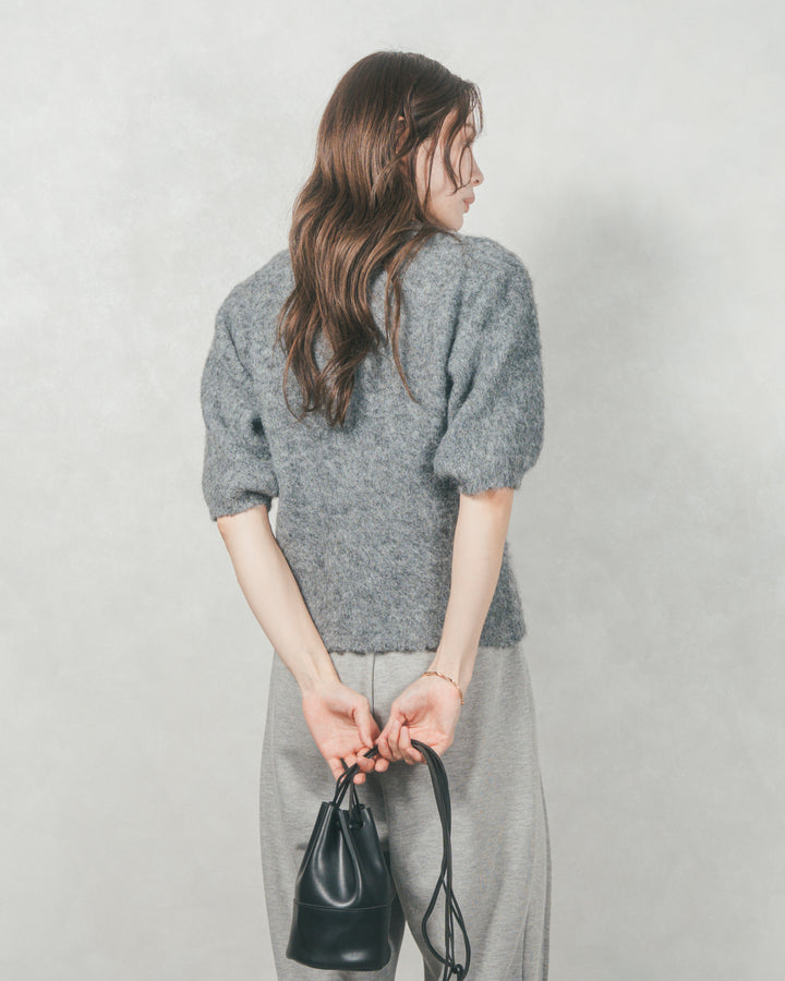 フェザータッチハーフスリーブニット (GRAY)