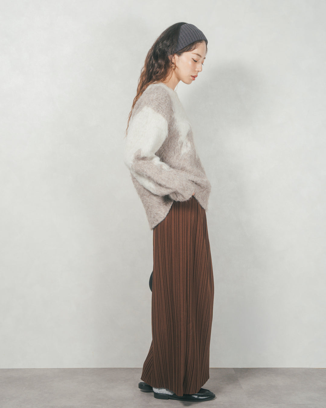 ニュアンスグラデーションShaggyニット (BEIGE)