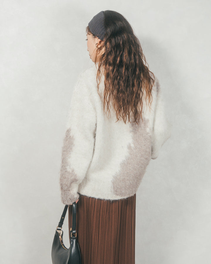 ニュアンスグラデーションShaggyニット (BEIGE)