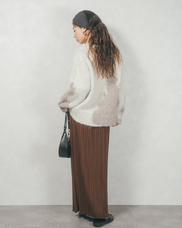 ニュアンスグラデーションShaggyニット (BEIGE)