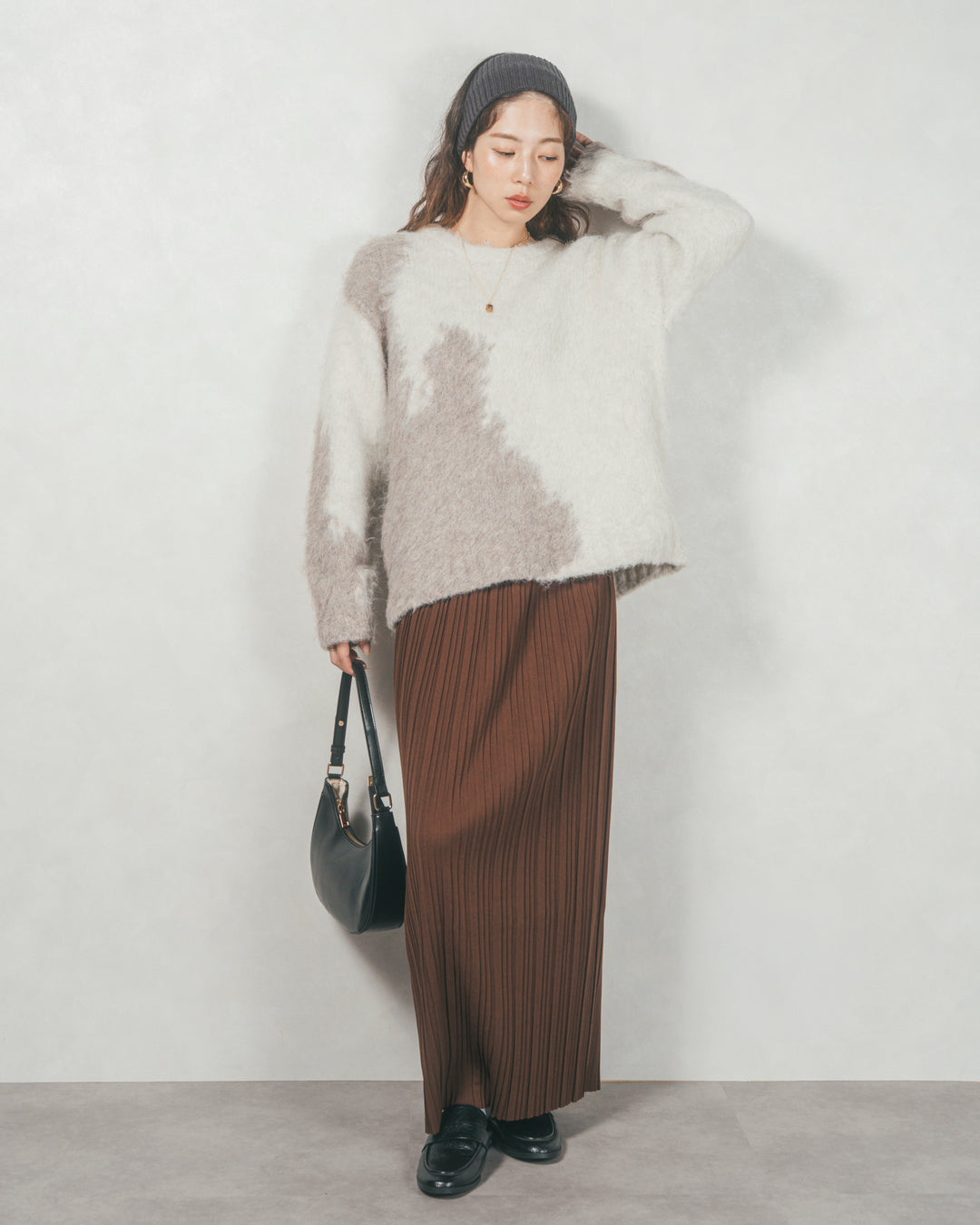 ニュアンスグラデーションShaggyニット (BEIGE)