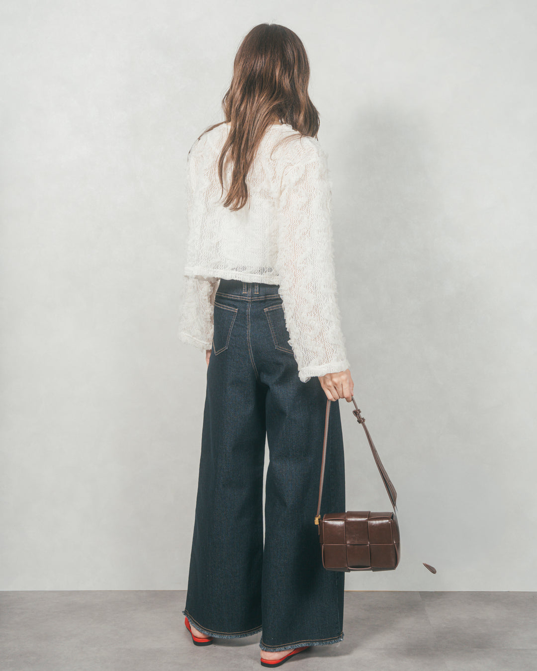 チュールメッシュクロップドトップス (IVORY)