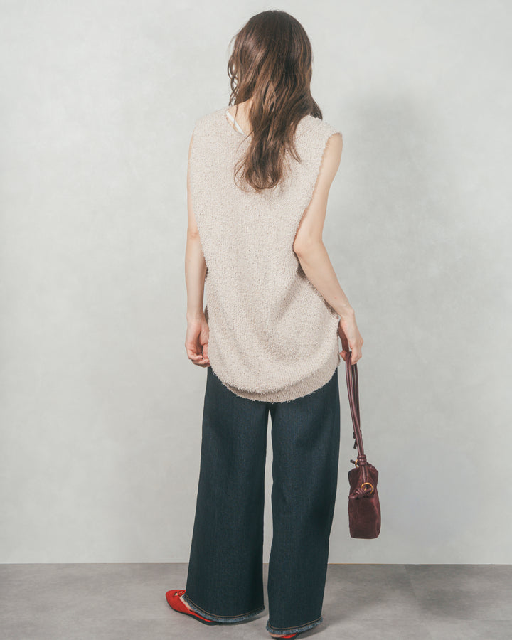 センターシーム リラックスワイドデニム (ONE WASH)