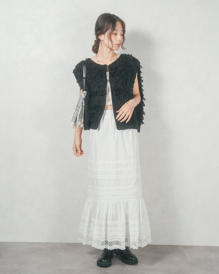 T/C ティアードスカート (WHITE)