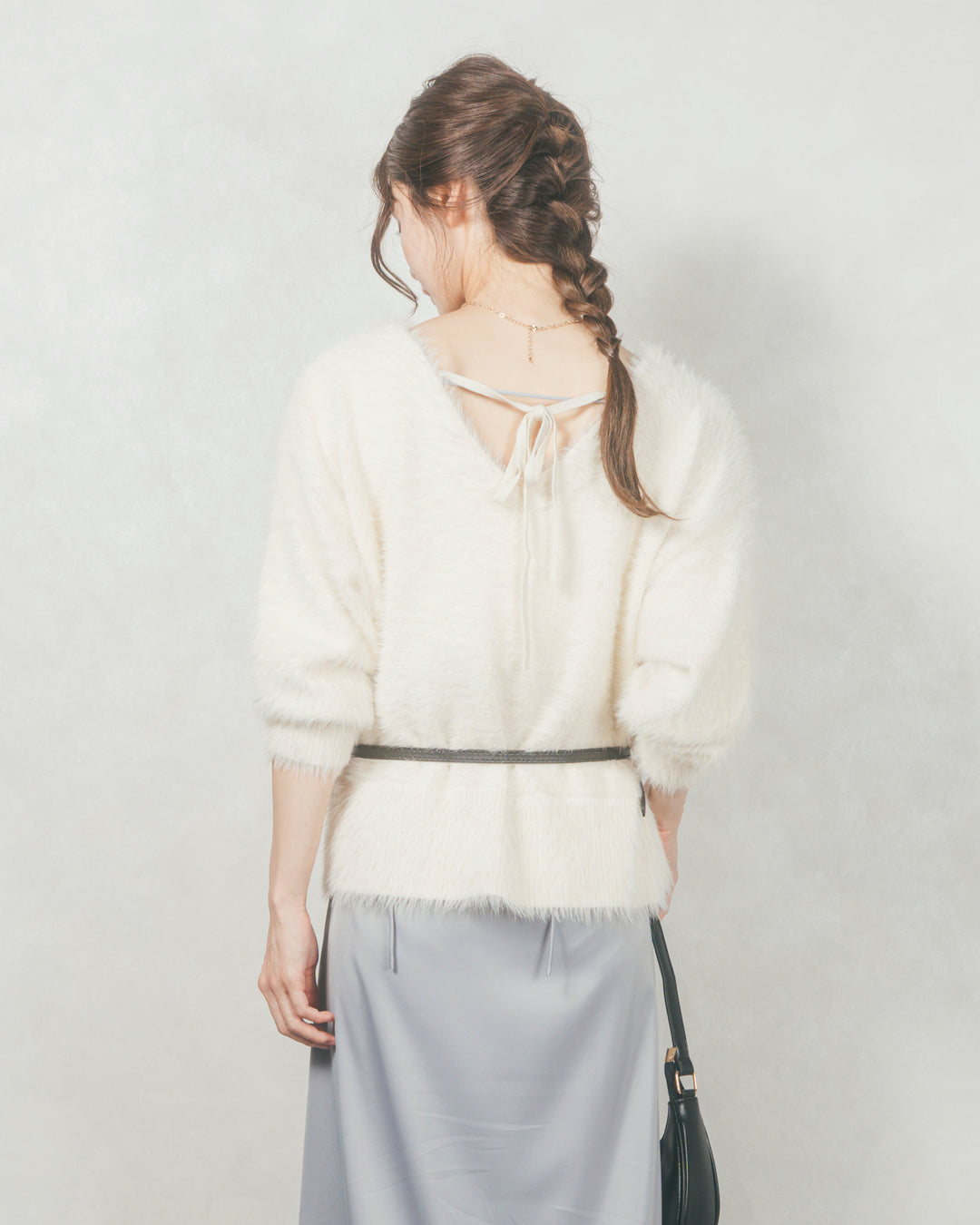 2-Way オフショルフェザーニット(IVORY)