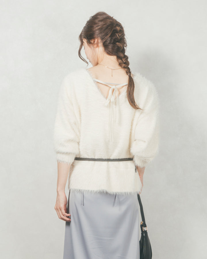 2-Way オフショルフェザーニット(IVORY)