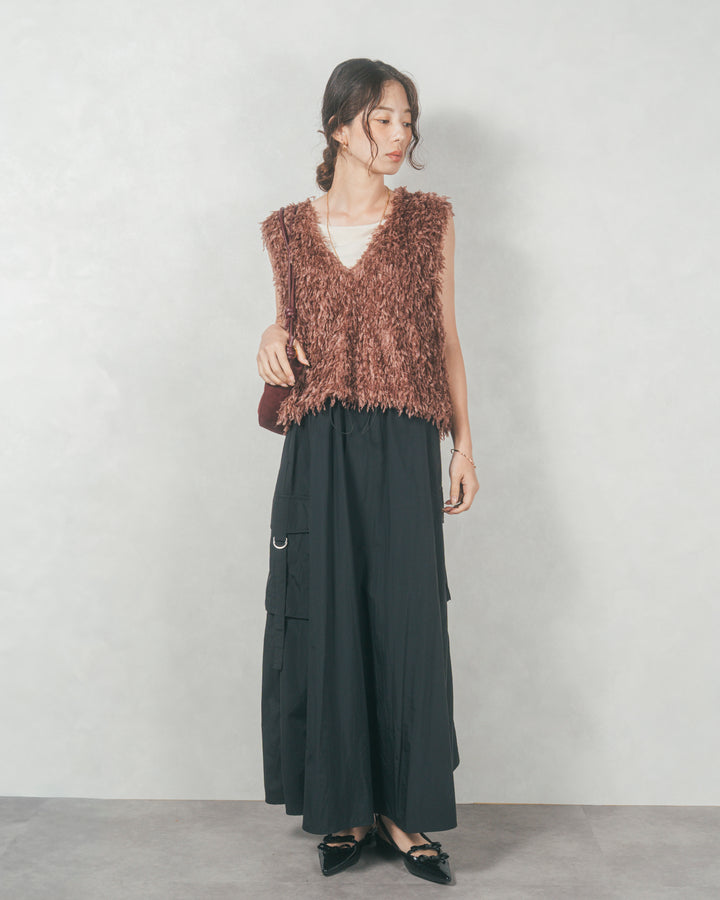 2-Way フリンジベスト (BROWN)