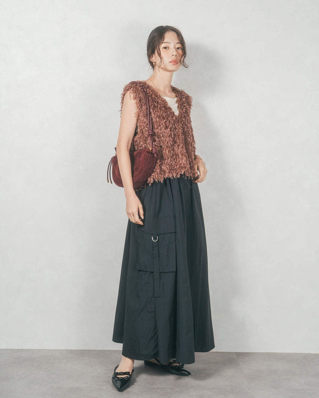 2-Way フリンジベスト (BROWN)