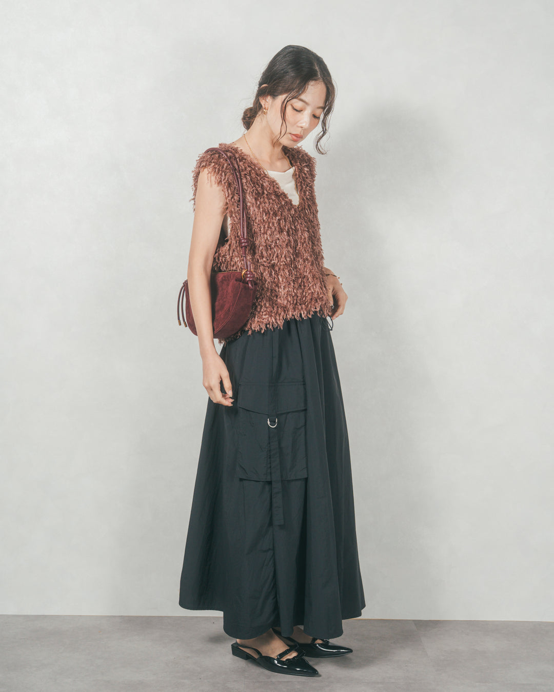 2-Way フリンジベスト (BROWN)