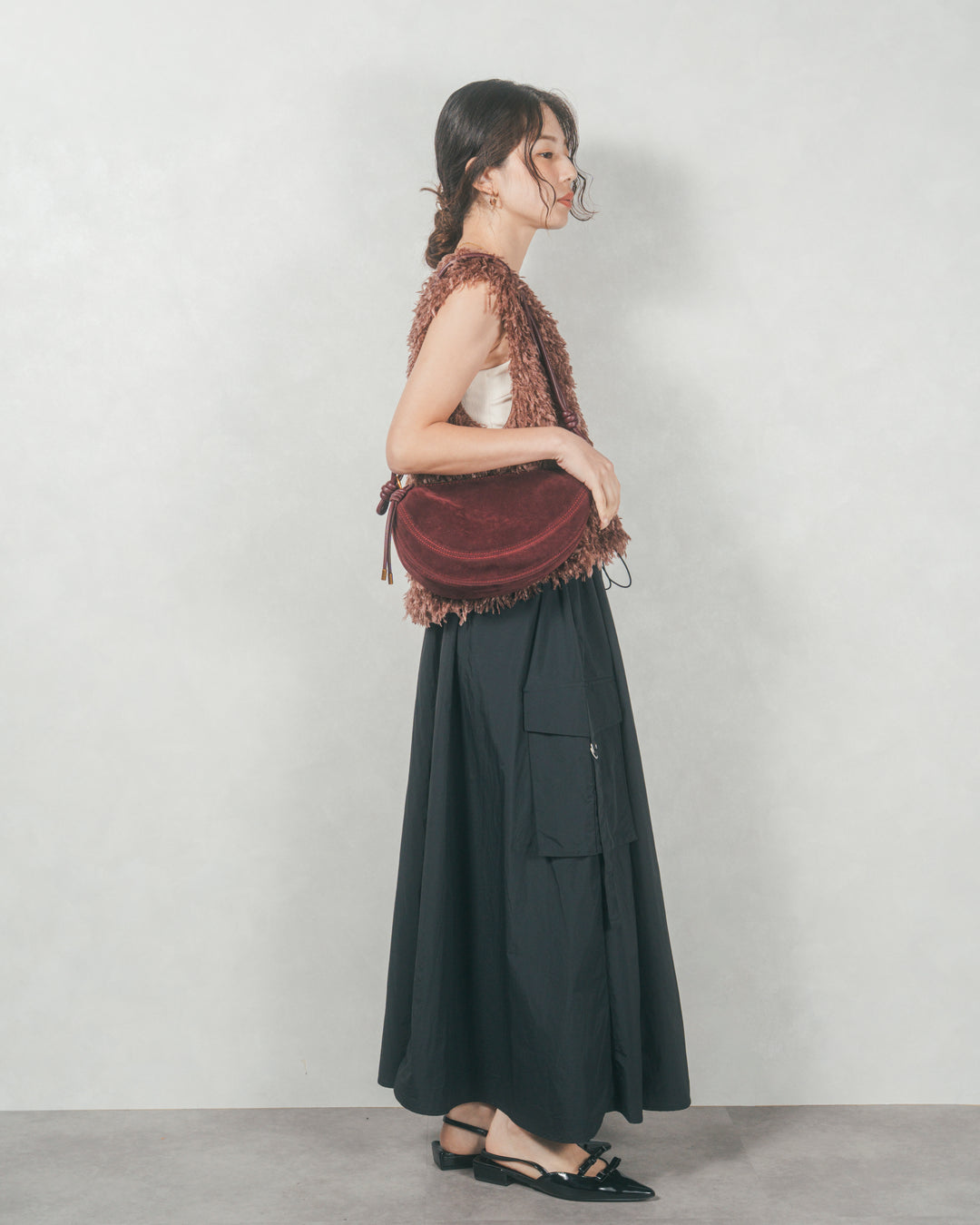 2-Way フリンジベスト (BROWN)