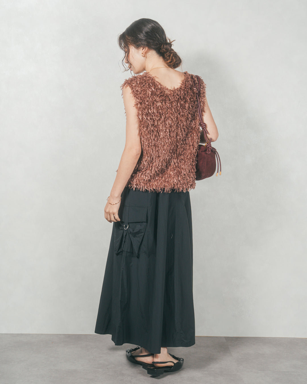 2-Way フリンジベスト (BROWN)