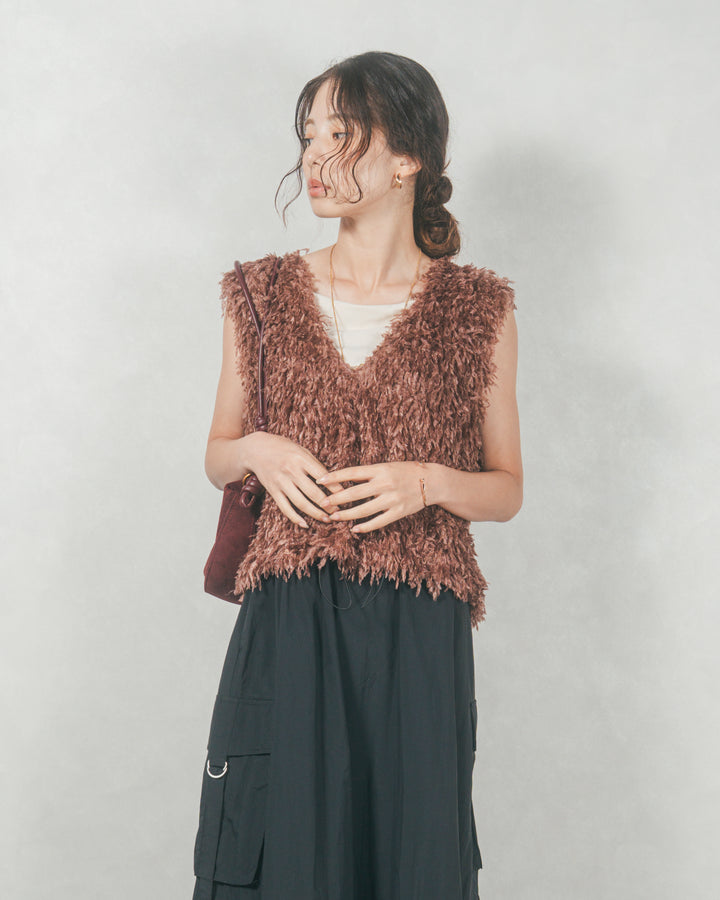 2-Way フリンジベスト (BROWN)