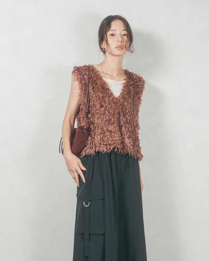 2-Way フリンジベスト (BROWN)