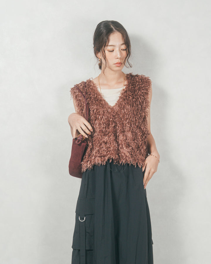 2-Way フリンジベスト (BROWN)