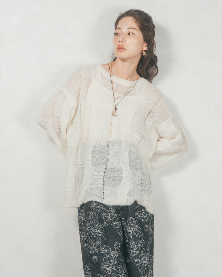 コージーオーバーサイズニット(IVORY)