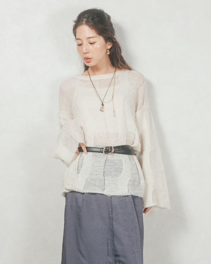 コージーオーバーサイズニット(IVORY)