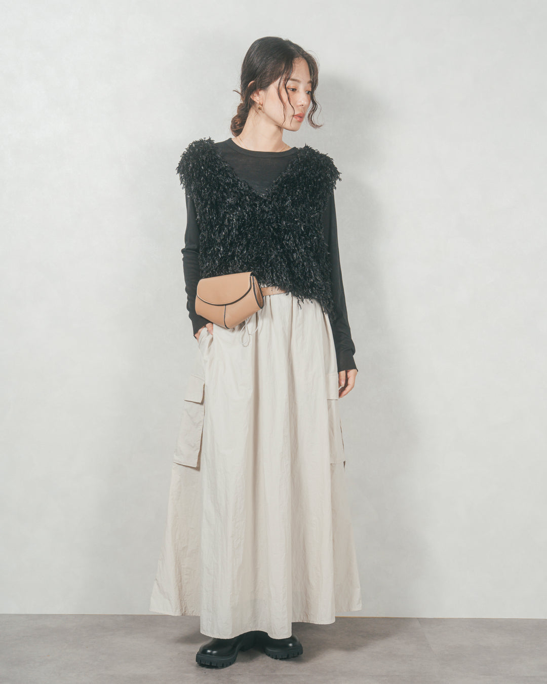 2-Way フリンジベスト (BLACK)
