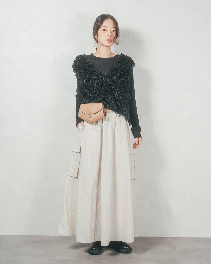 2-Way フリンジベスト (BLACK)