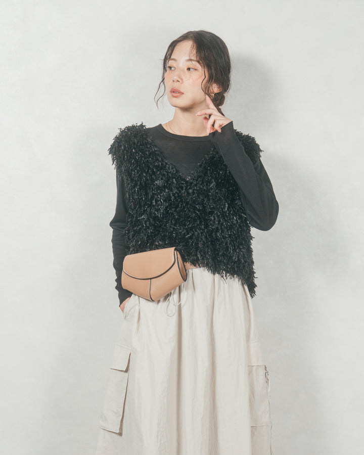 2-Way フリンジベスト (BLACK)