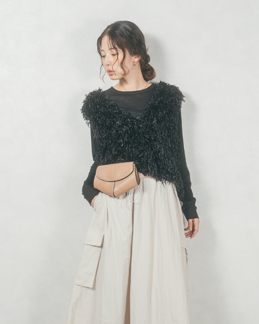 2-Way フリンジベスト (BLACK)