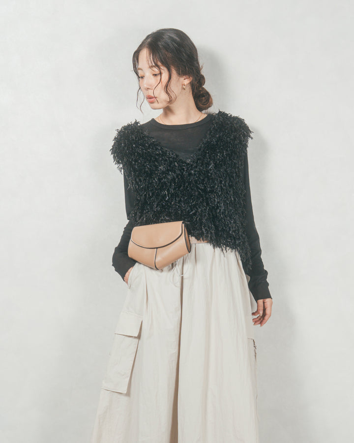 2-Way フリンジベスト (BLACK)