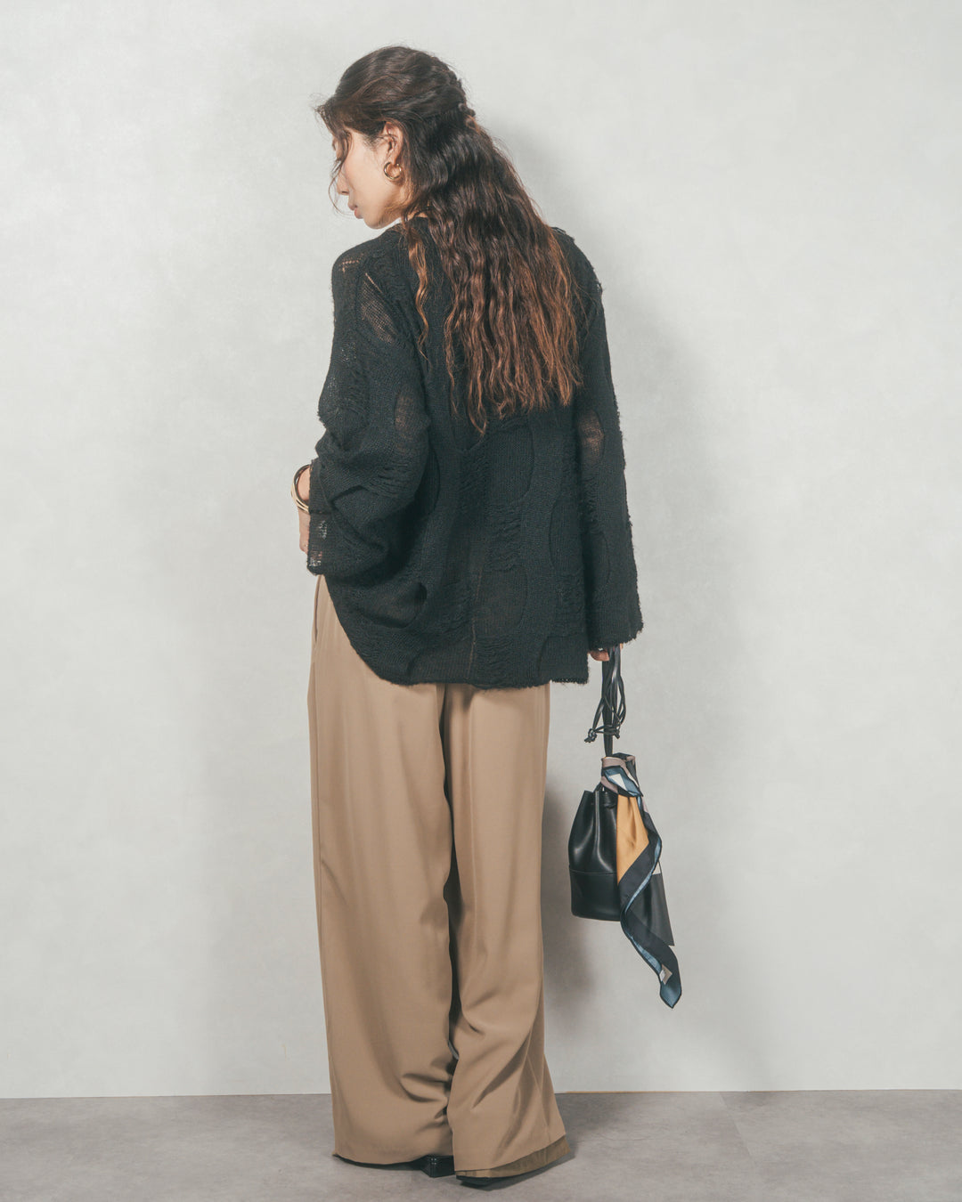 コージーオーバーサイズニット (BLACK)