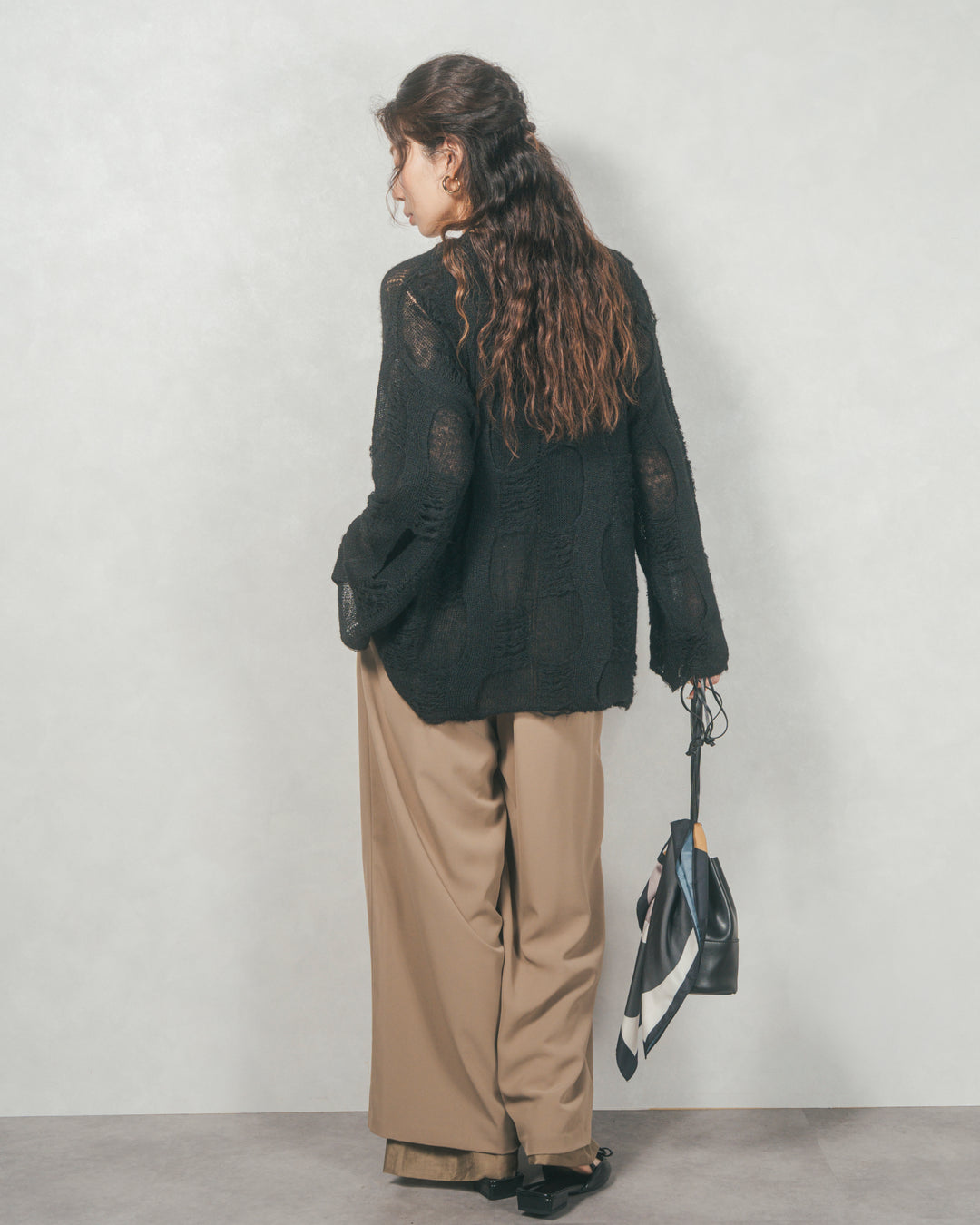 コージーオーバーサイズニット (BLACK)