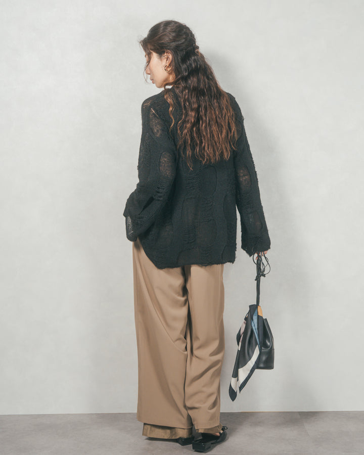 コージーオーバーサイズニット (BLACK)