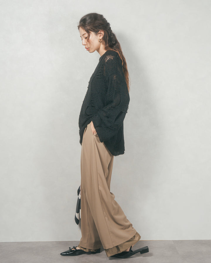 コージーオーバーサイズニット (BLACK)