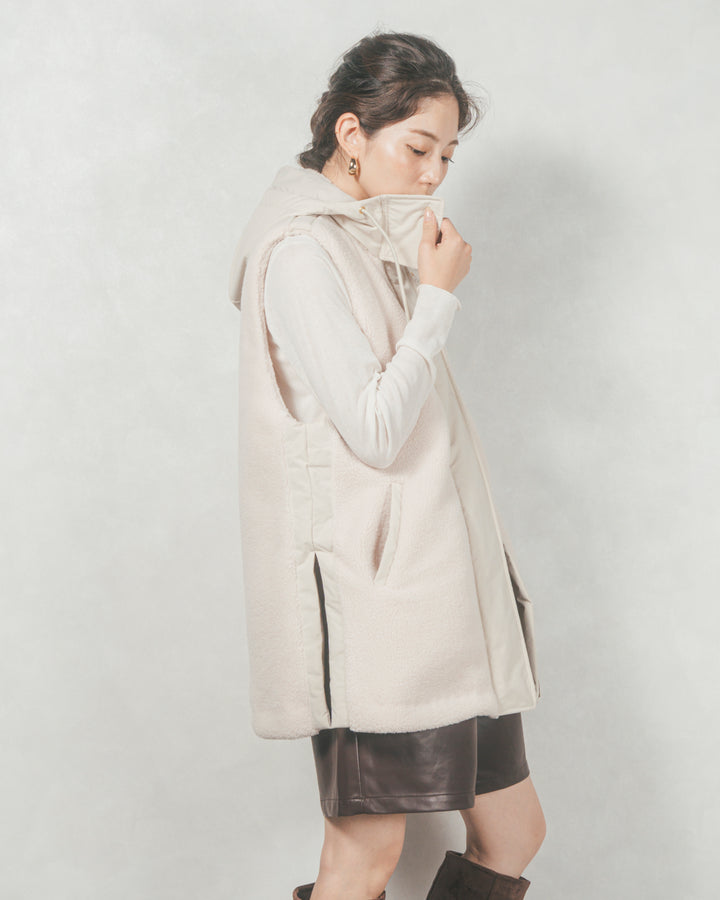 レザーライクハーフパンツ (BROWN)