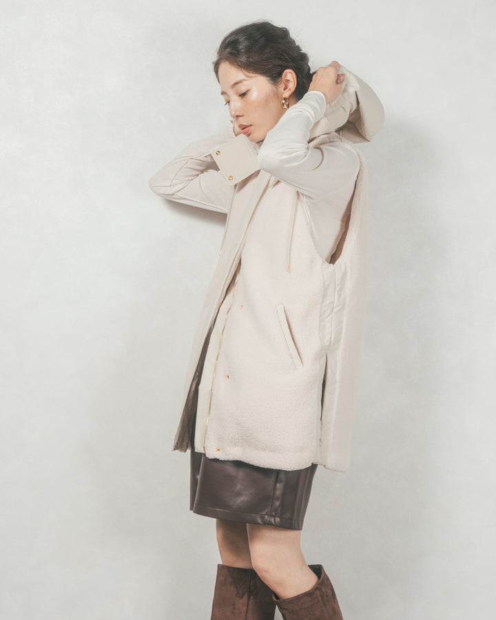 レザーライクハーフパンツ (BROWN)