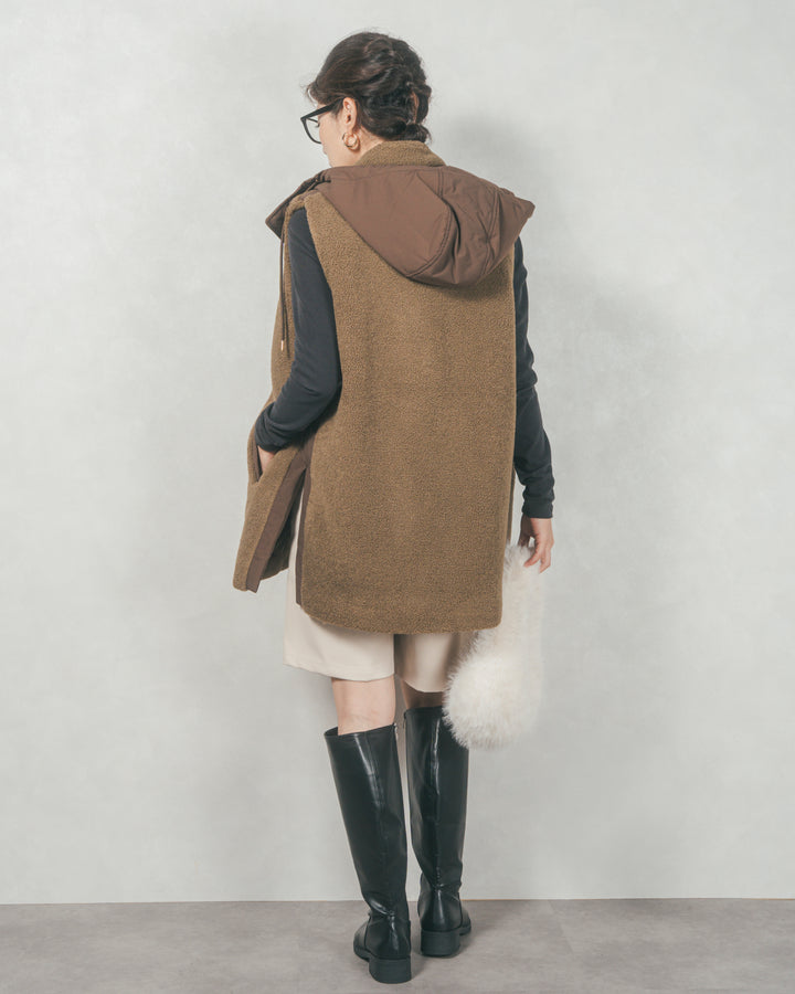 レザーライクハーフパンツ (IVORY)