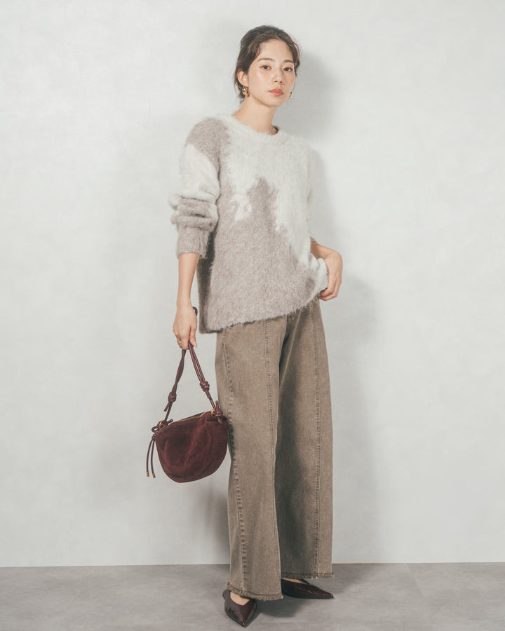 ニュアンスグラデーションShaggyニット (BEIGE)