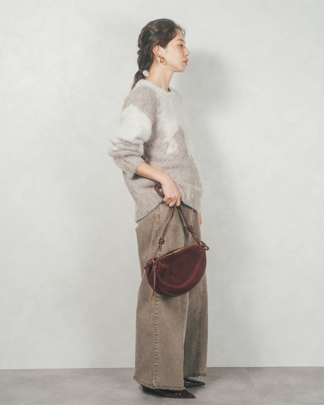 ニュアンスグラデーションShaggyニット (BEIGE)