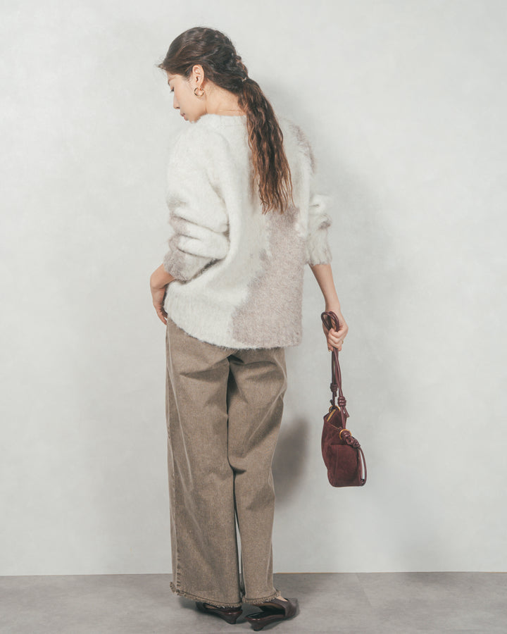 ニュアンスグラデーションShaggyニット (BEIGE)