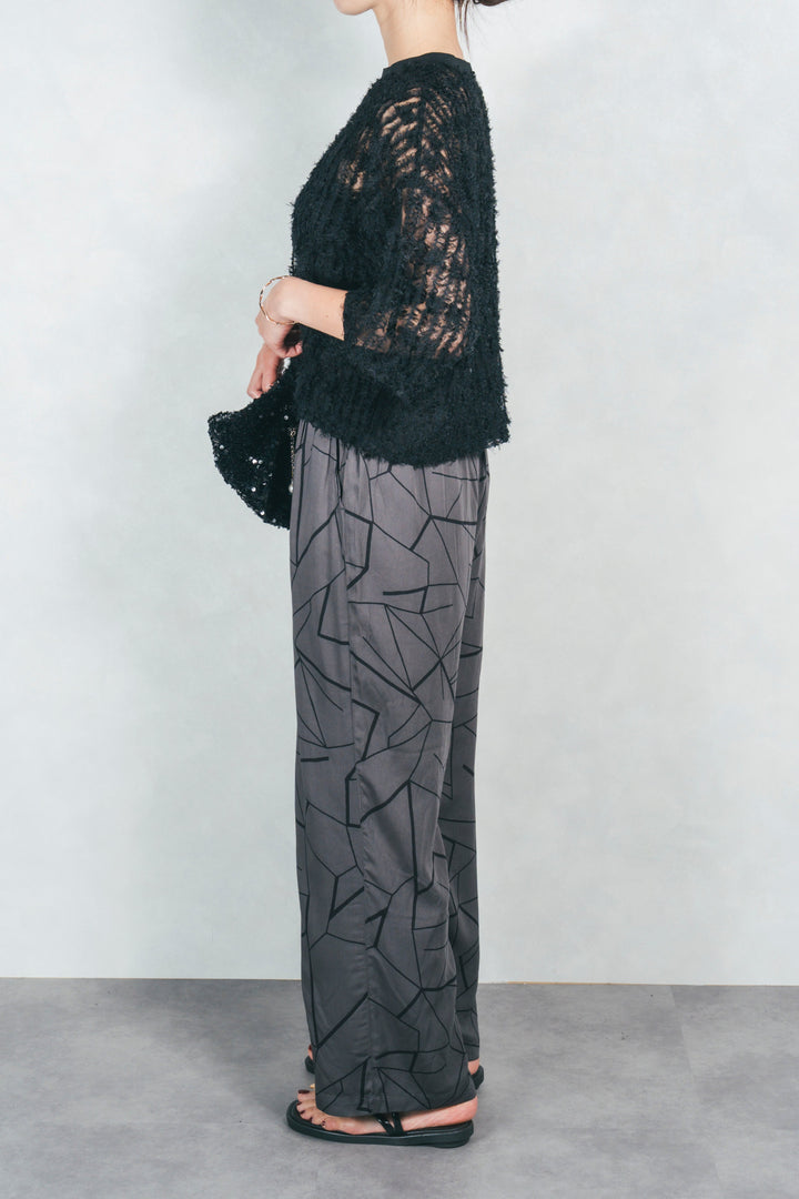 シアーフリンジトップス (BLACK)