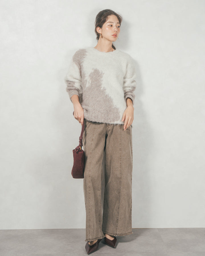 ニュアンスグラデーションShaggyニット (BEIGE)