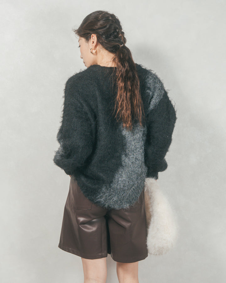 レザーライクハーフパンツ (BROWN)