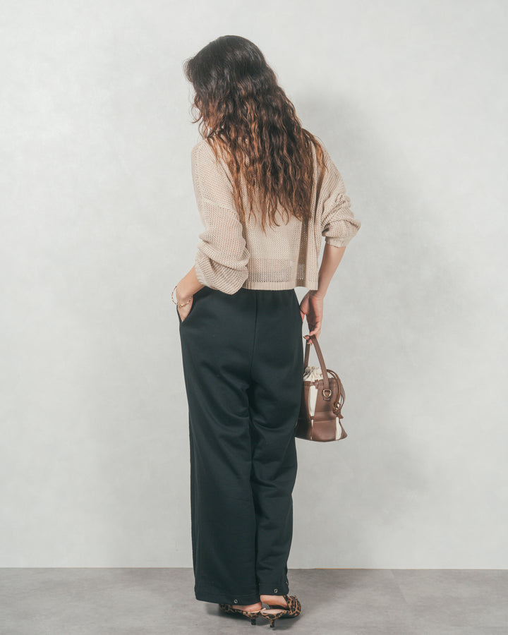クロップドメッシュニット (BEIGE)