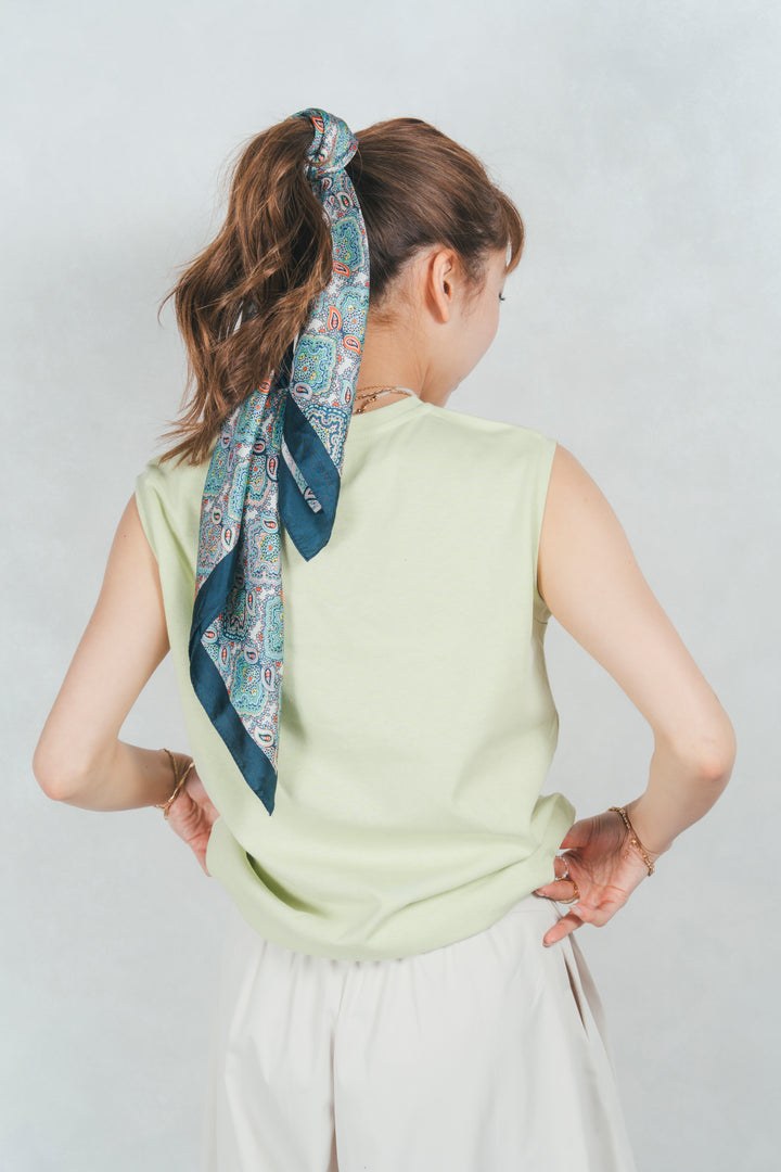USAコットンスリーブレストップス (LIGHT GREEN)