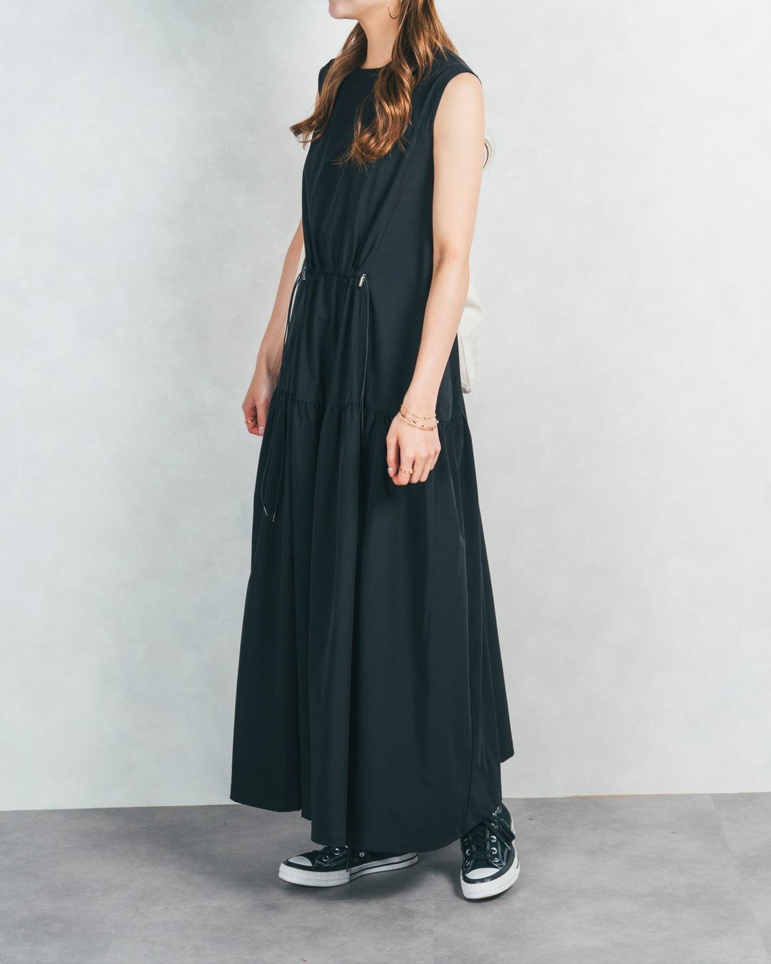 サンディービーチボリュームワンピ (BLACK)