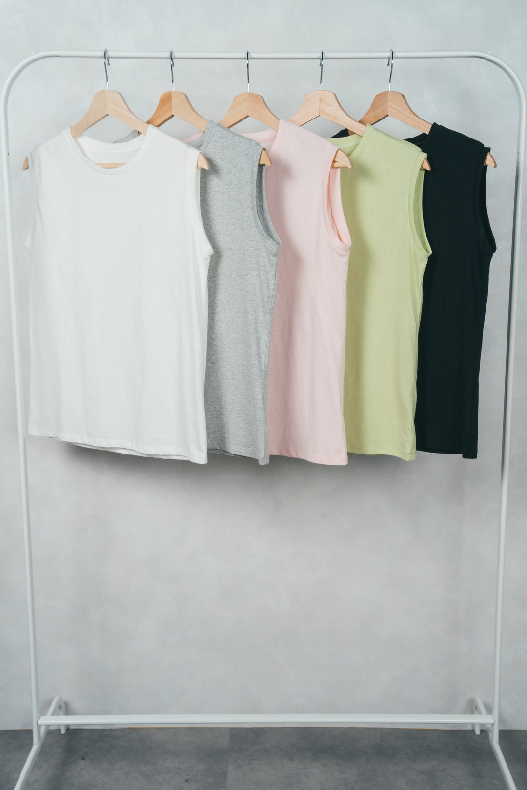 ［SET］USAコットンスリーブレストップス+シーサイドキャミワンピ