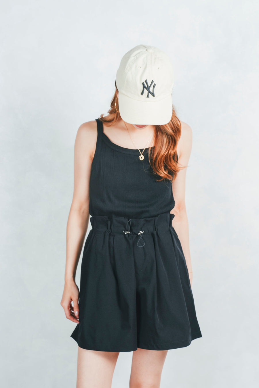ウエストギャザーショートパンツ(OFF WHITE)